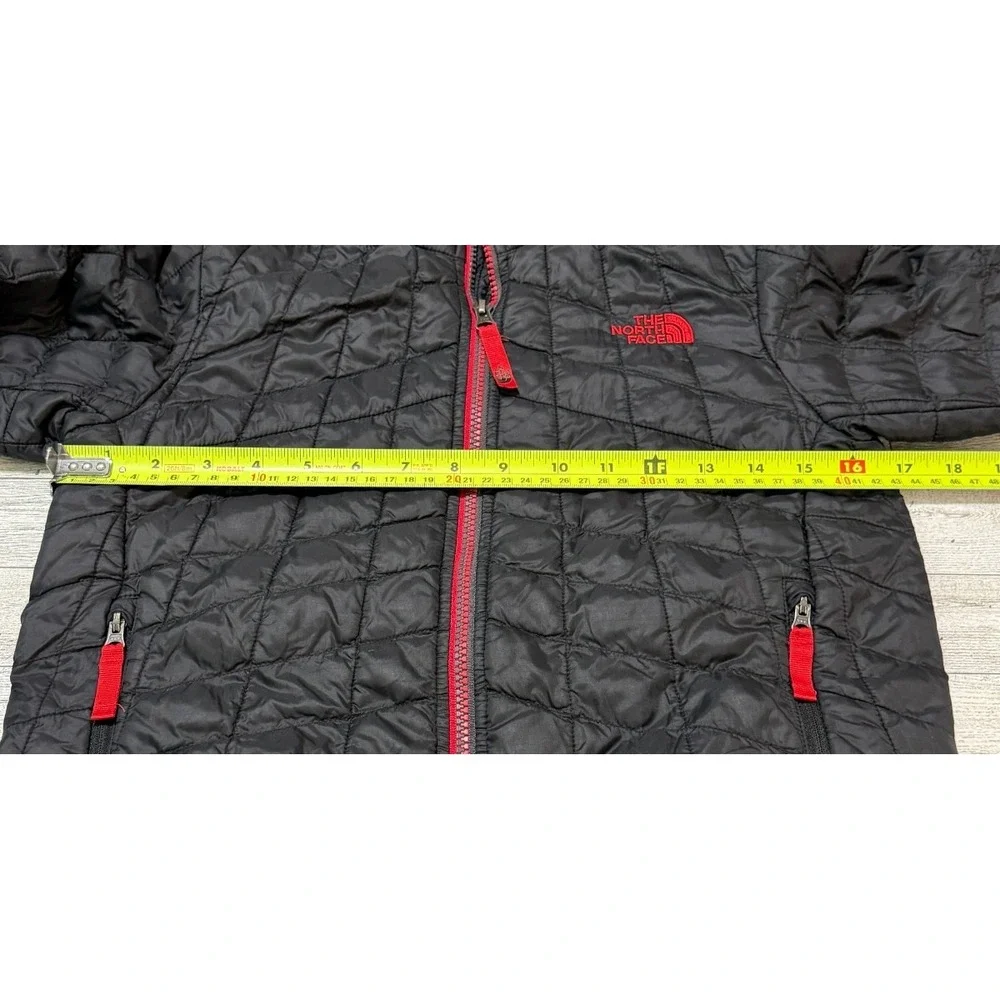 The North Face Jacket Boys Black ThermoBall Puffer Full Zip Outdoor SMALL 7/8